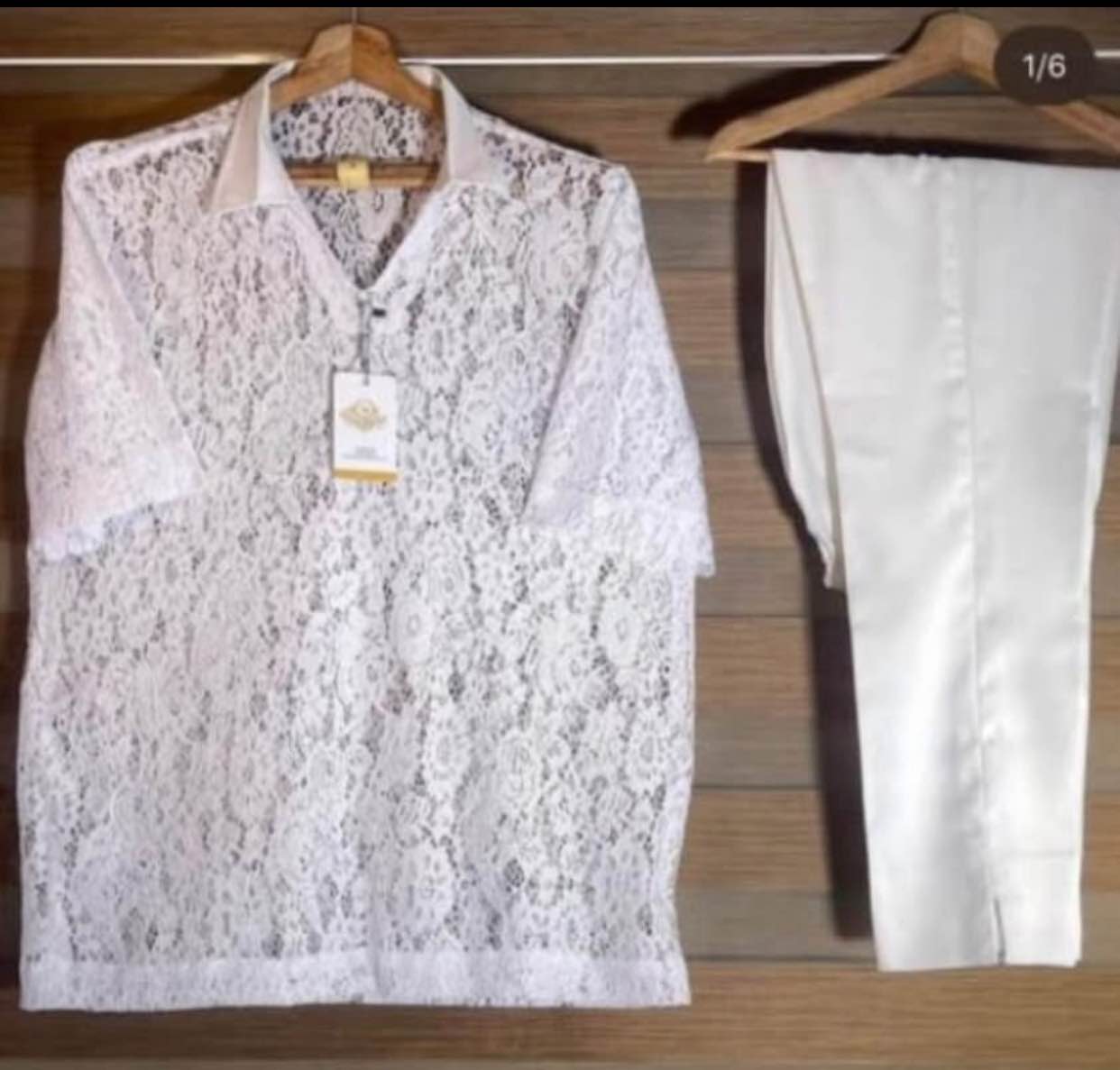 A picture of Lace top and trousers