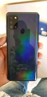 A picture of samsung a21s internal 64gb ram 4 haina kipengele imenyooka nicheck