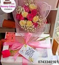 A picture of  flowerbouquet moneyhampers balloons cakes surprisepackages gifts deliveryavailable kampalaUg