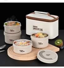 A picture of Protable office stainless steel insulated lunch box Message Saadia on