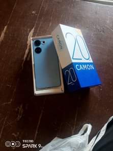 A picture of Used Camon 20 pro for sale Reciept carton charger and