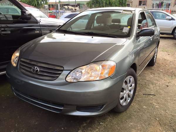 A picture of TOKUNBO Toyota Corolla YEAR MODEL 2004 TRANSMISSION Automatic CONDITION Buy