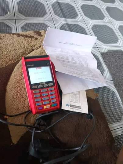 A picture of Selcom machine imesajiliwa na bank NMB DTB ACCESS AMANA Bei