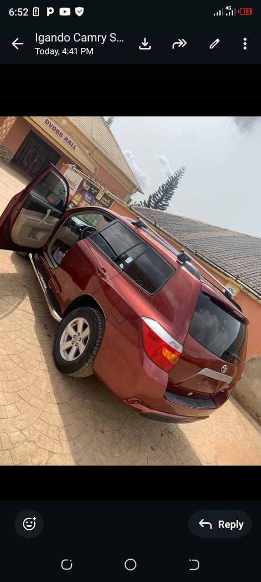 A picture of Registered 2010 highlander 2 months registered and not used