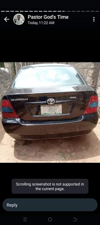 A picture of Nigeria used Corolla for sale at Distress price