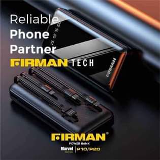 A picture of FIRMAN 15000MAH SUPER POWER BANK Digital Mirror Display