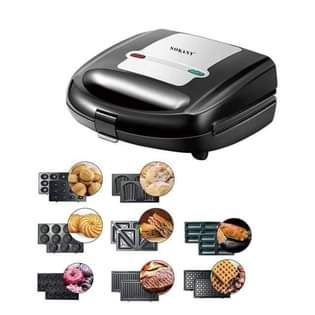 A picture of Houselin 8 in 1 Indoor Grill Waffle Maker Panini Press