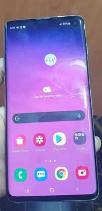 A picture of Samsung galaxy S10 plus