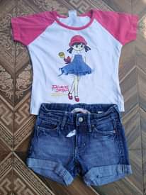 A picture of Shorts tops tshirts