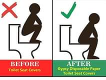 A picture of Disposable toilet seat covers travel pack