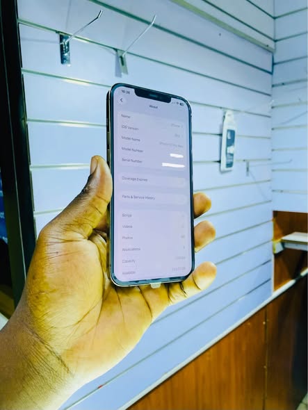 A picture of Iphone 12pro max 256gb no face at just 750k 0705338269