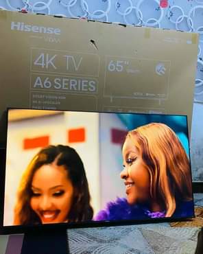 A picture of Hisense smart 65 4k A6 series at 1 2m urgent