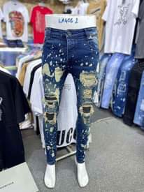 A picture of Jean trousers are available now for delivery at 0740340982