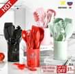 A picture of 1pc kitchen utensils silicone cooking ladle spatulas spoons brush whinsk