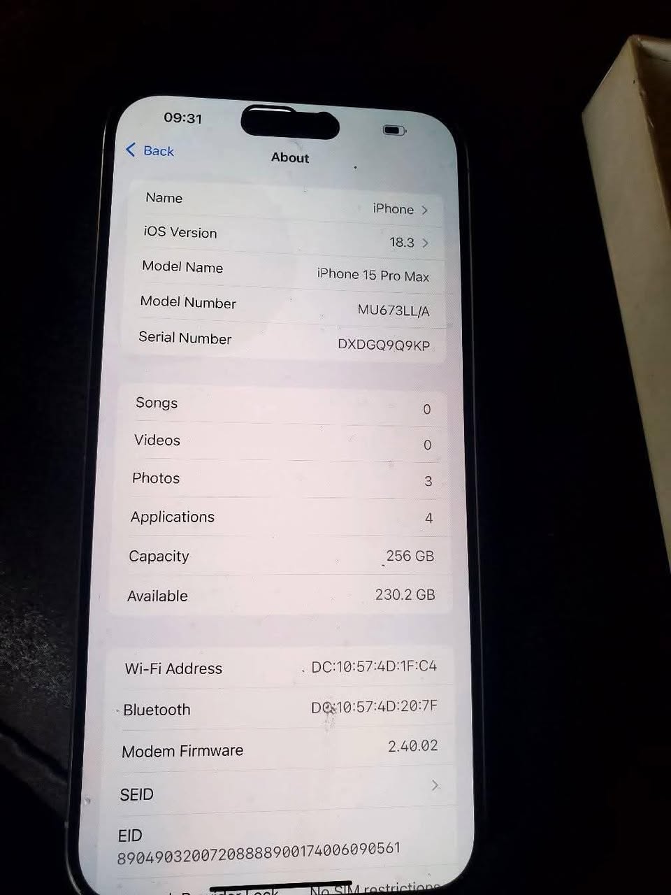 A picture of IPhone 15 pro max