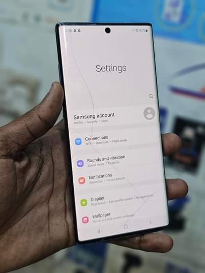 A picture of SAMSUNG GALAXY NOTE 10 CLEAN Kioo CRACK FULL DISPLAY