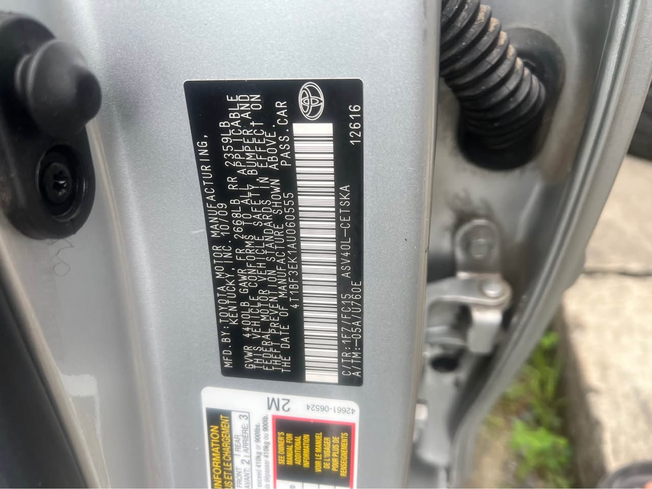 A picture of Foreign used Toyota Camry SE 2010 model. .... total accident