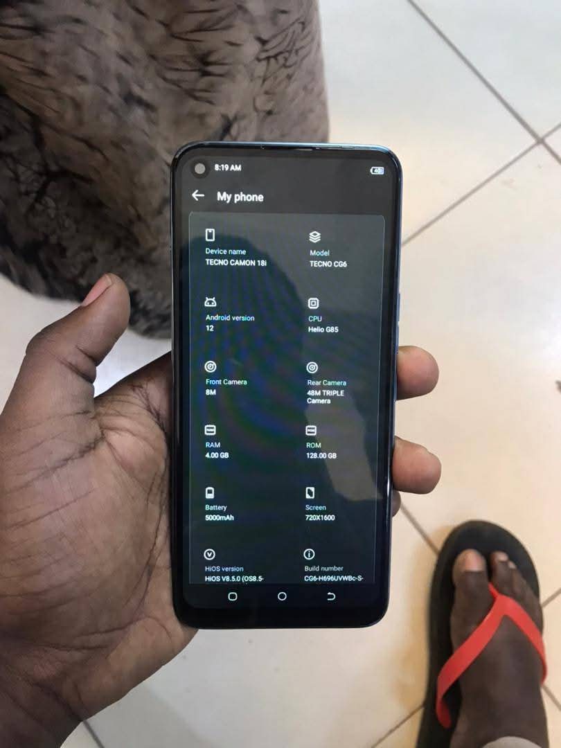 A picture of Camon 18i