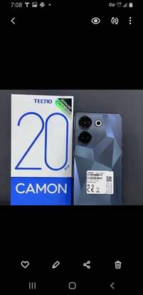 A picture of TECNO CAMON 20 PRO STORAGE 256GB RAM 16GB PRICE 450