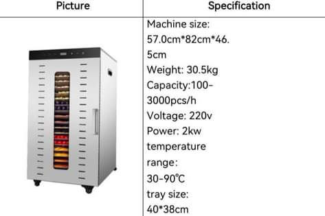 A picture of COMMERCIAL FOOD DEHYDRATOR DRYER