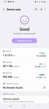 A picture of Samsung a31