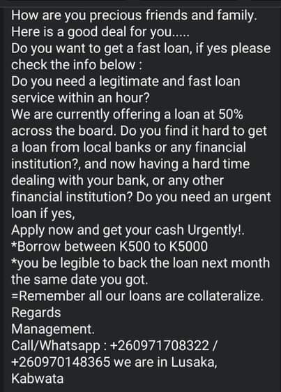 loans zambia