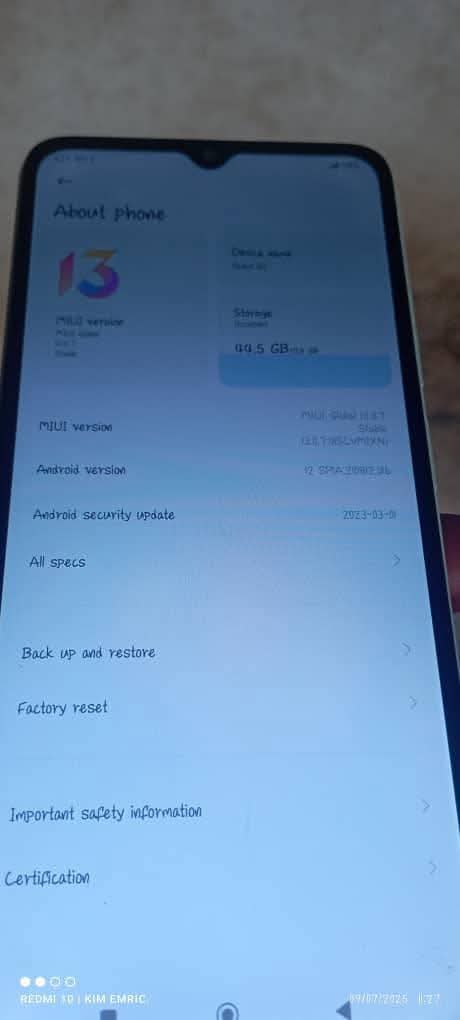 A picture of Xiaomi redmi 12c