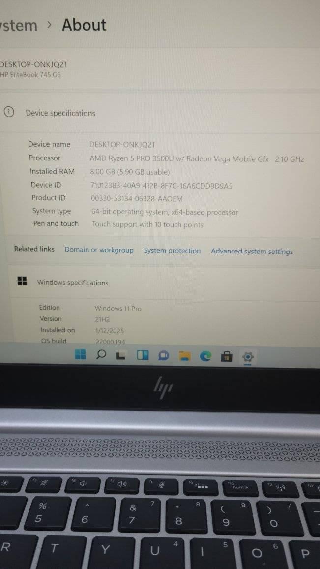 A picture of Laptop hp elitebook 745 G6 0742284137