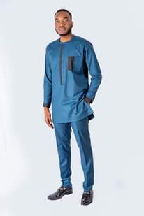 A picture of African men caftan suits
