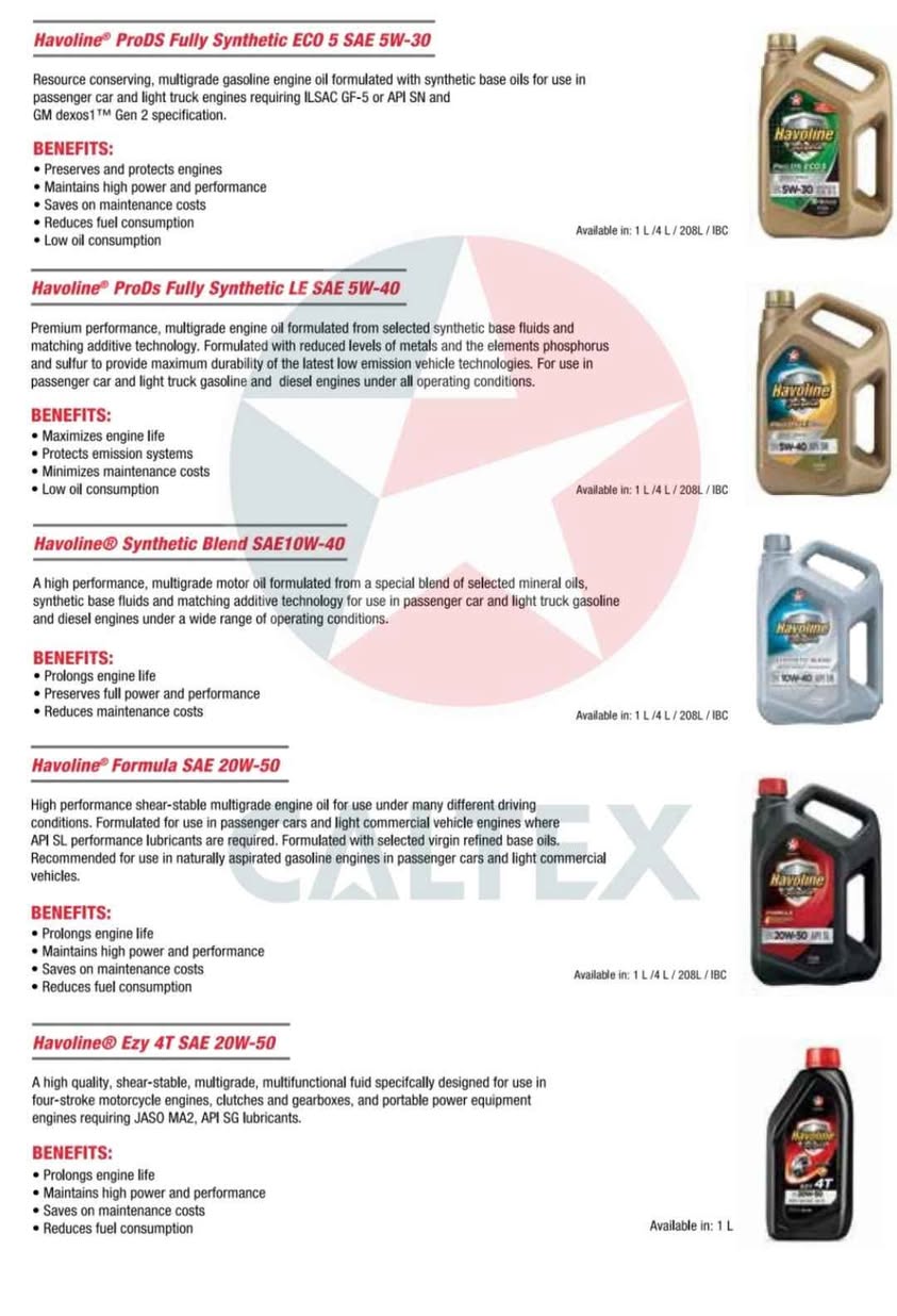 A picture of Caltex vehicle and bike oil for sale