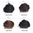 A picture of Curly Brazilian Human Hair Clip In Hairpiece Extensions