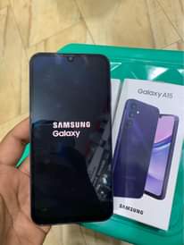 A picture of Samsung A15 4 128gb box pack with 24months guarantee