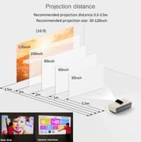 A picture of Mini smart projector with inbuilt battery
