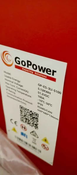 A picture of 5kw deep cycle go power lithium batteries