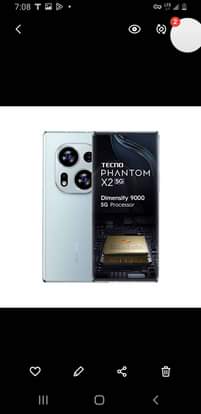 A picture of TECNO PHANTOM X2PRO STORAGE 256GB RAM 12GB PRICE 580 000