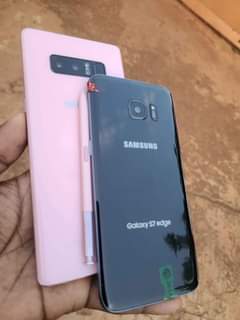 A picture of PINK NOTE 8 SAMSUNG GALAXY BLACK S7EDGE SAMSUNG GALAXY