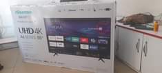 A picture of 55 inches led hisense Smart UHD with inbuilt free to
