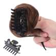 A picture of Curly Brazilian Human Hair Clip In Hairpiece Extensions