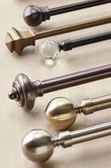 A picture of Curtains and cushions curtain rods