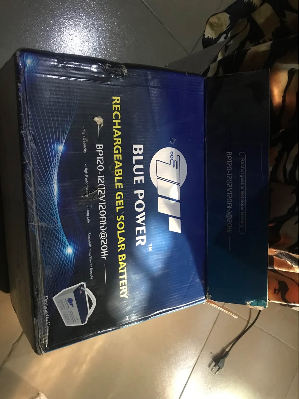 A picture of BLUE POWER Rechargeable Gel Solar Battery BP120 12 12v120Ah 20hr