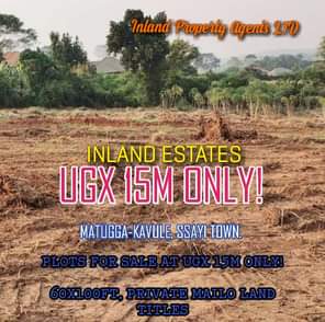 A picture of  ESTATE PLOTS FOR SALE AT UGX 15 MILLION PER