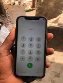A picture of iPhone 11 locked