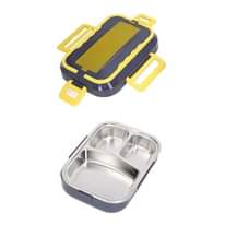 A picture of Ketsicart Heated Lunch Box Portable Handle Portable Stainless Steel Table