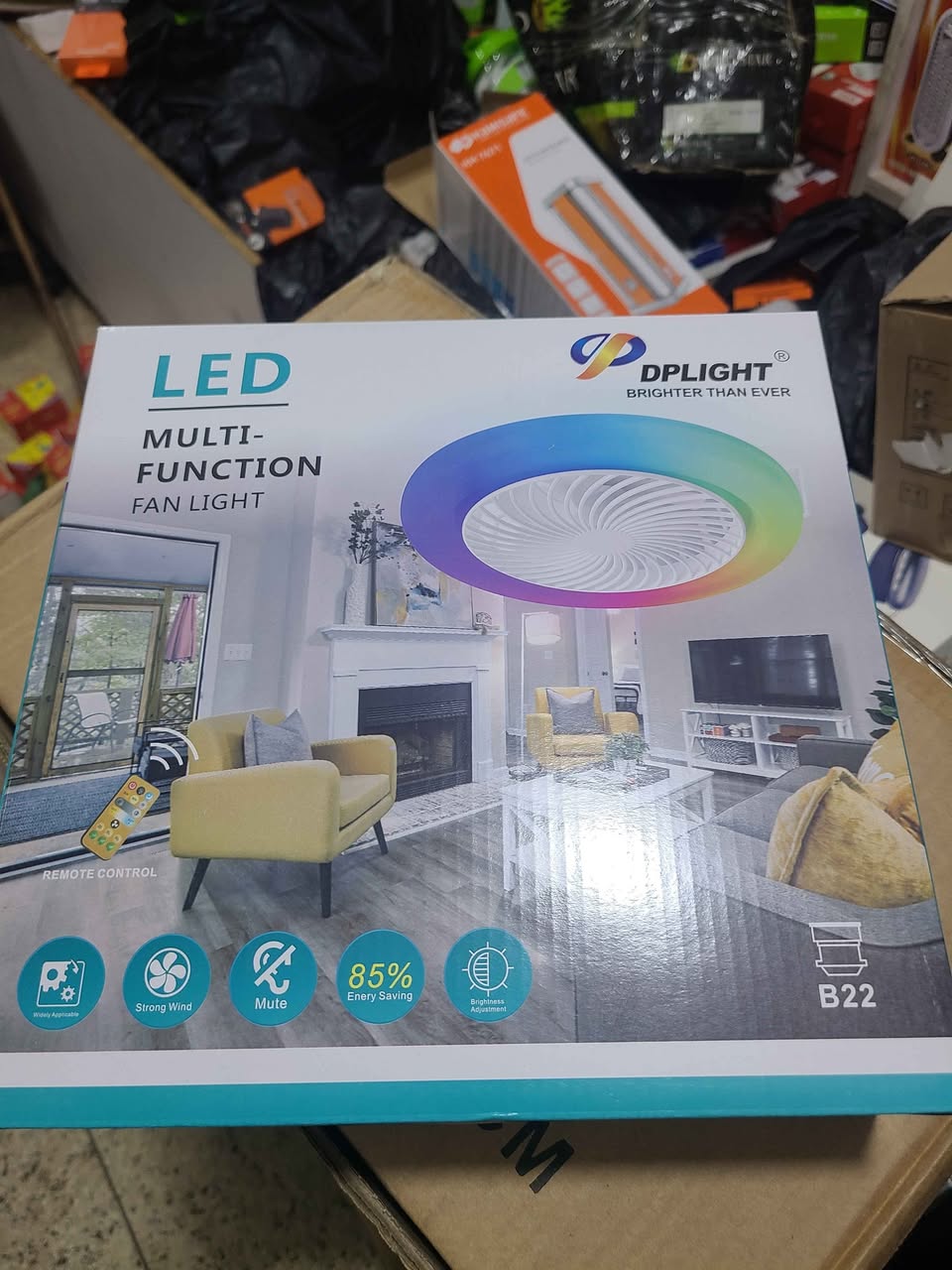 A picture of Chandelier lighting with Ceiling Fan E27 screw and B22 Pin