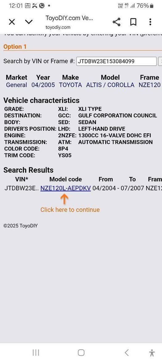 used toyota corolla