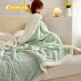 A picture of TUFTED SOFT WOOLEN BLANKETS AVAILABLE IN DIFFERENT COLORS PRICE AND