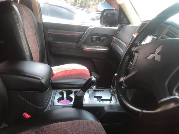 A picture of Mitsubishi Pajero installoment allowed for inspection my number is 256756841574