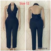 A picture of Jumpsuits available at 50k 70k. Whatsapp or call 0706620111. Ntinda.