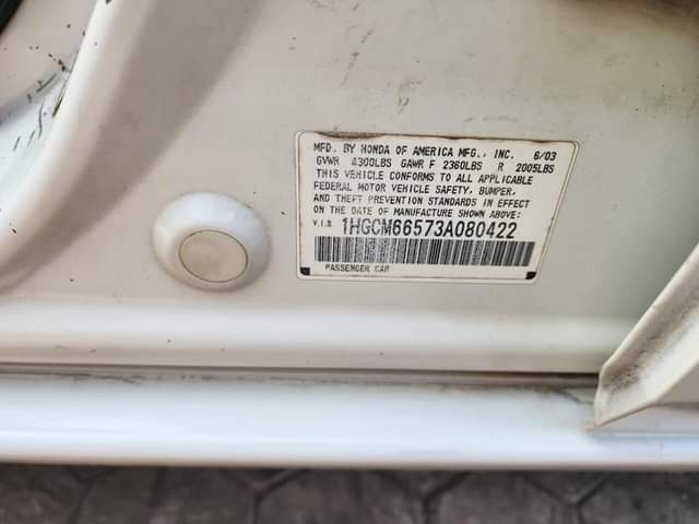 A picture of Honda Accord 2003