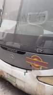 A picture of Truck and single bus